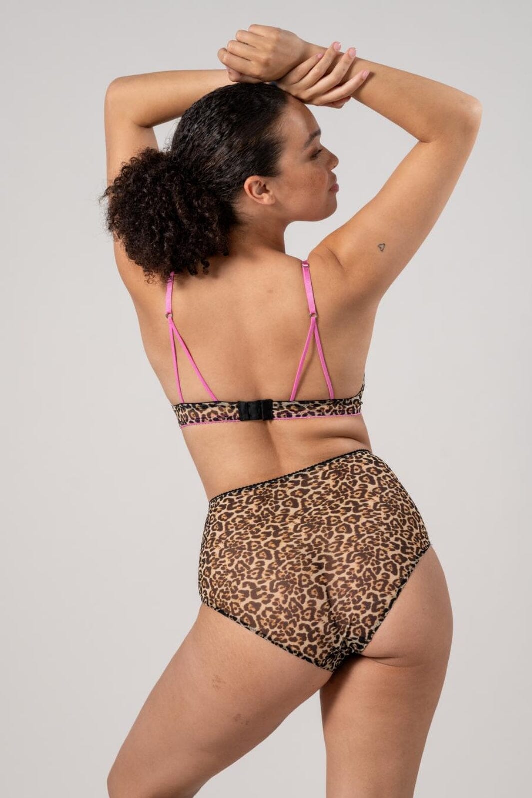 Understatement Underwear - Mesh Highwaist Briefs - Leopard Trusser 