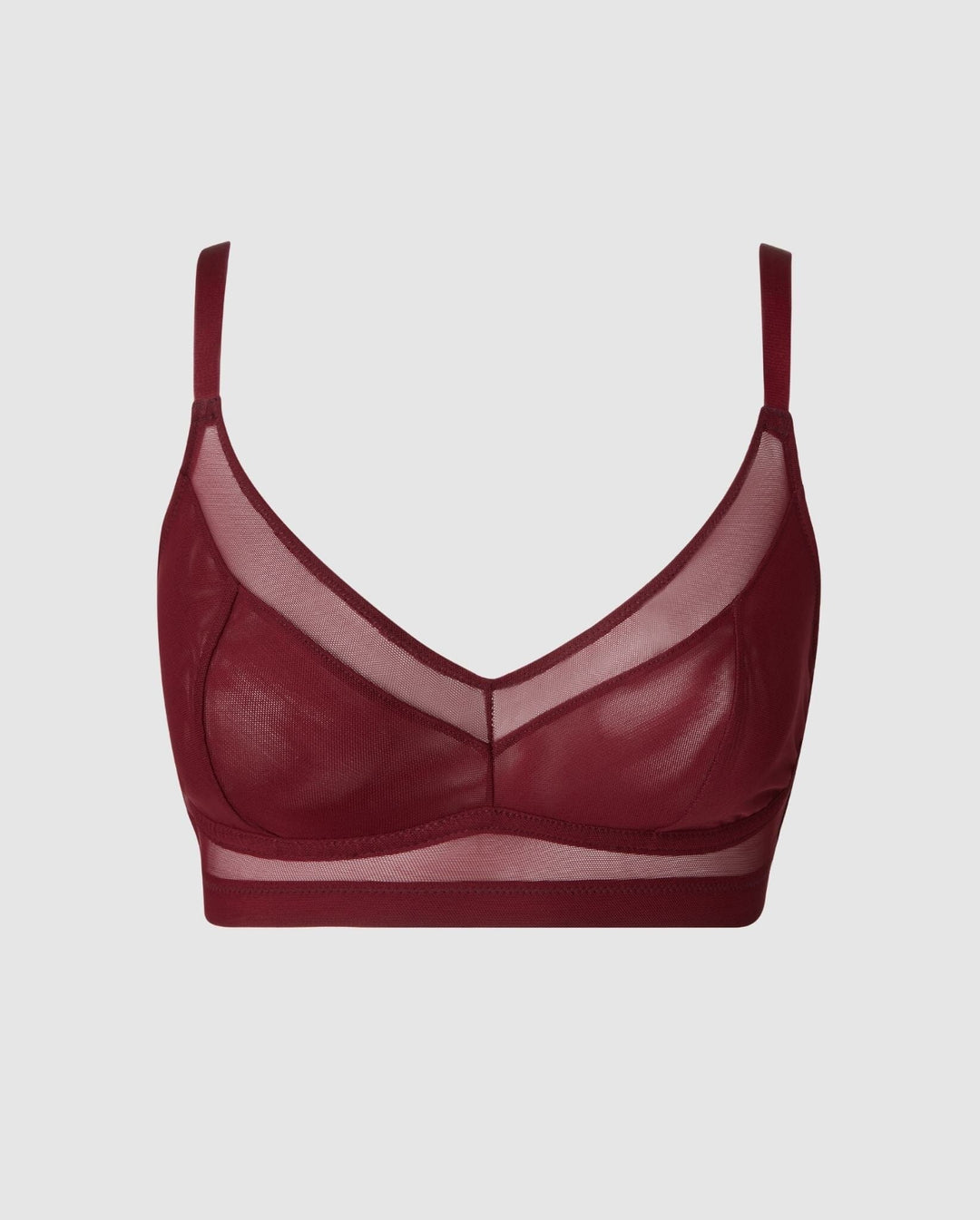 Understatement Underwear - Mesh Support+ Bralette - Burgundy BH 