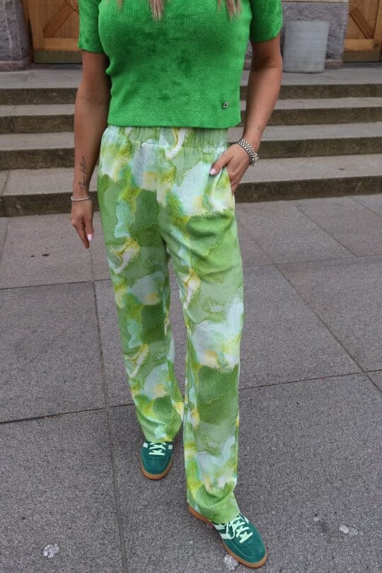 Valentin Studio - Comfy Batik Pants - Green Bukser 