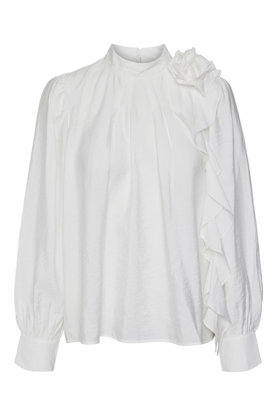 Vero Moda - Vmbailey Ls Frill Top - 4578980 Snow White