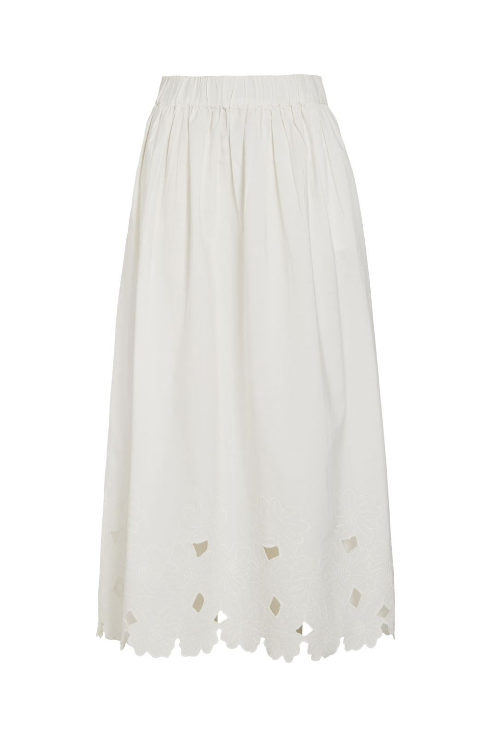 Vila - Vidolla Embroidery Maxi Skirt #4 - 4586977 Cloud Dancer