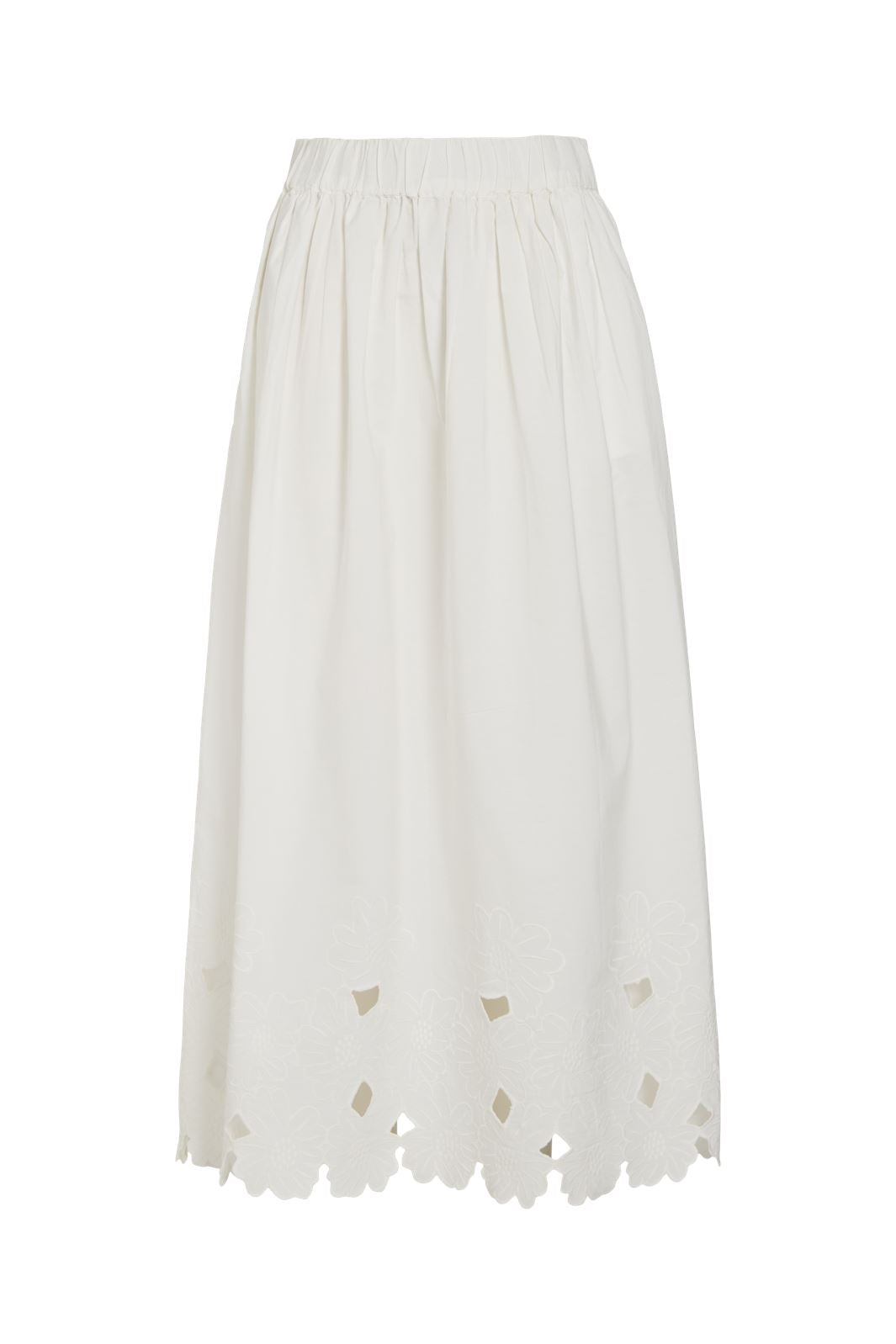 Vila - Vidolla Embroidery Maxi Skirt #4 - 4586977 Cloud Dancer