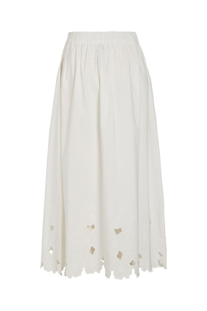 Vila - Vidolla Embroidery Maxi Skirt #4 - 4586977 Cloud Dancer