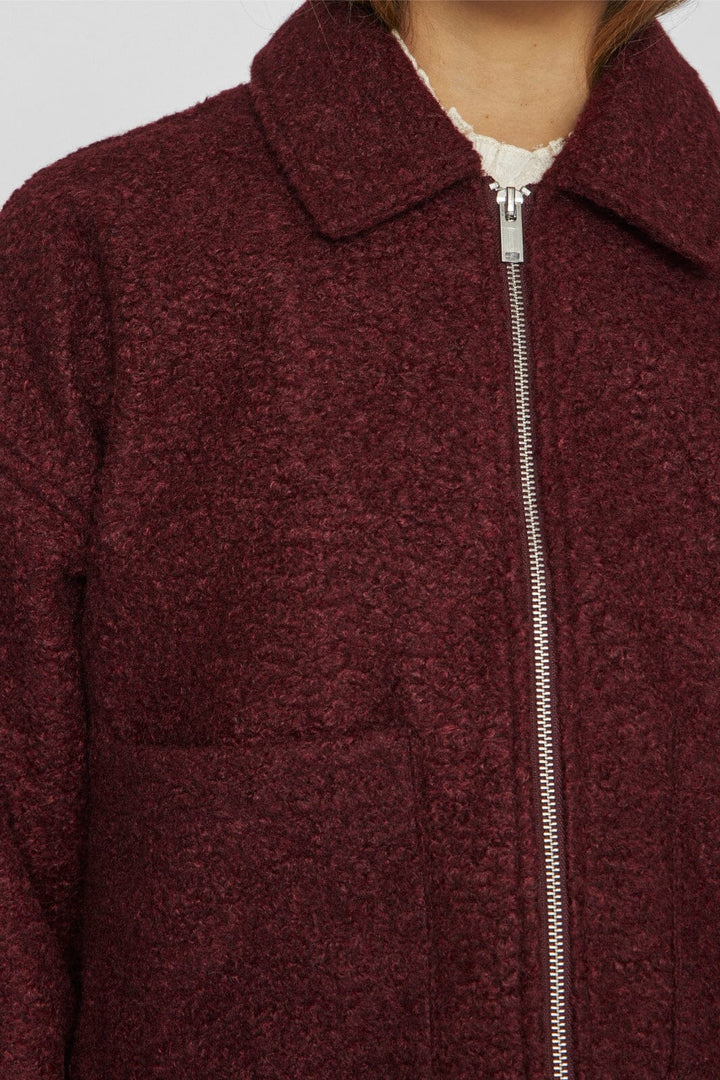 Vila - Vijadas Zipper Jacket - 4736658 Cabernet Jakker 