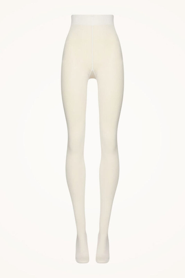 Wolford - Cotton Rib Tights - 1051 Ecrue Strømpebukser 