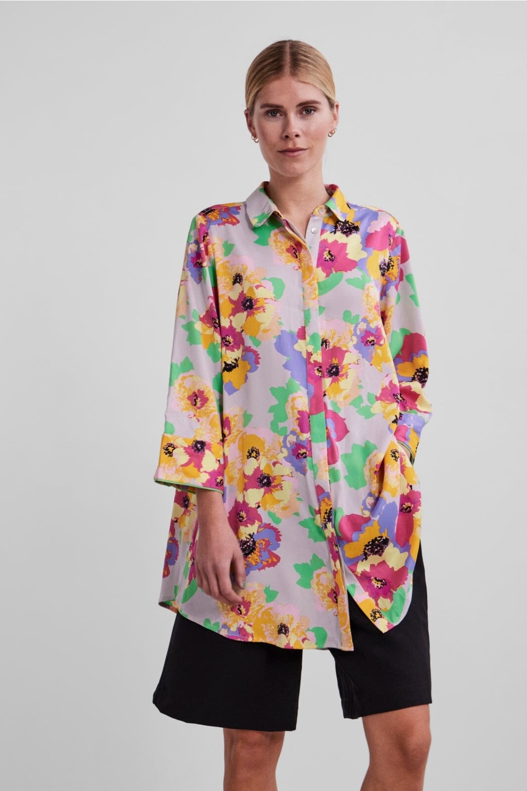 Y.A.S - Yasbobo 3/4 Long Shirt S. - Star White BOBO PRINT