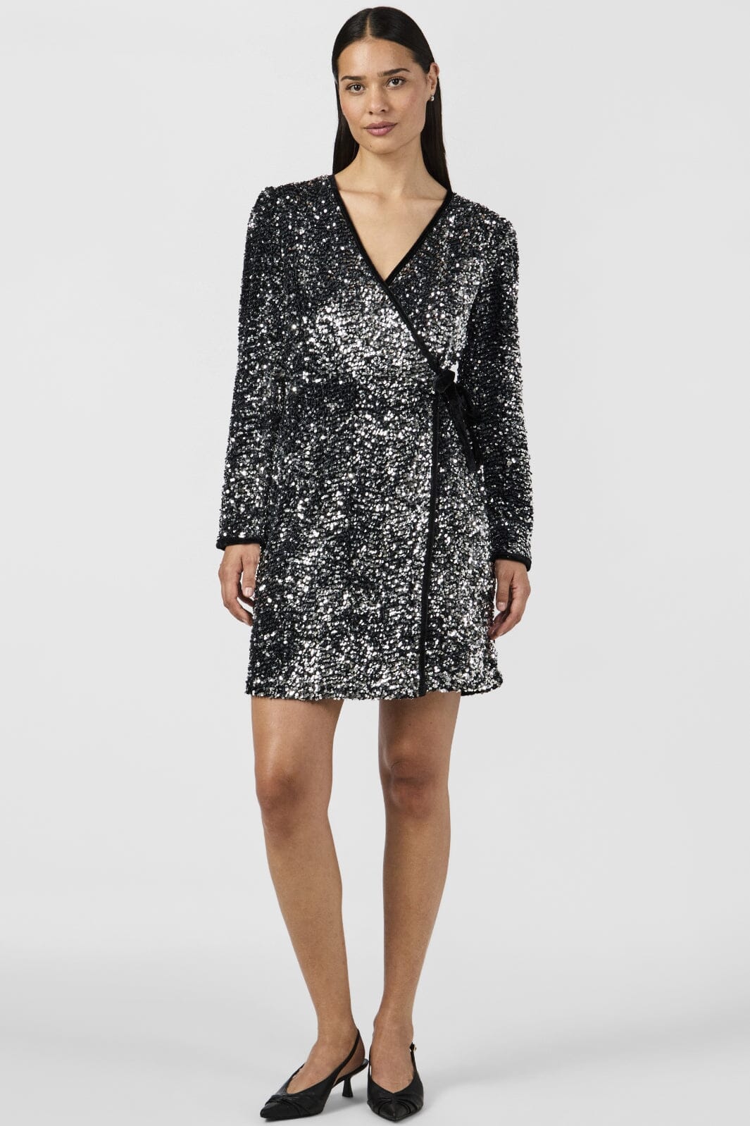 Y.A.S - Yaselle Ls Wrap Dress 26036618 - 4673182 - Silver