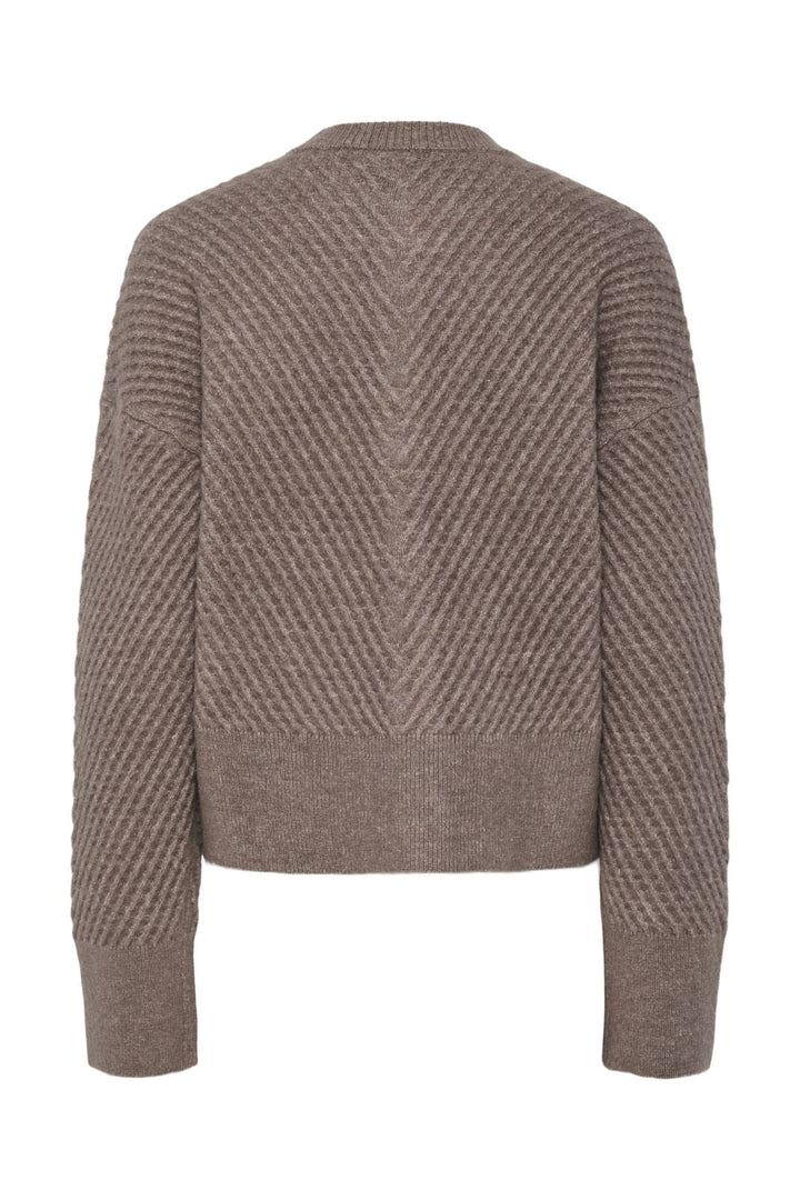 Y.A.S - Yastapena Ls Knit Cardigan - 4675048 Deep Taupe