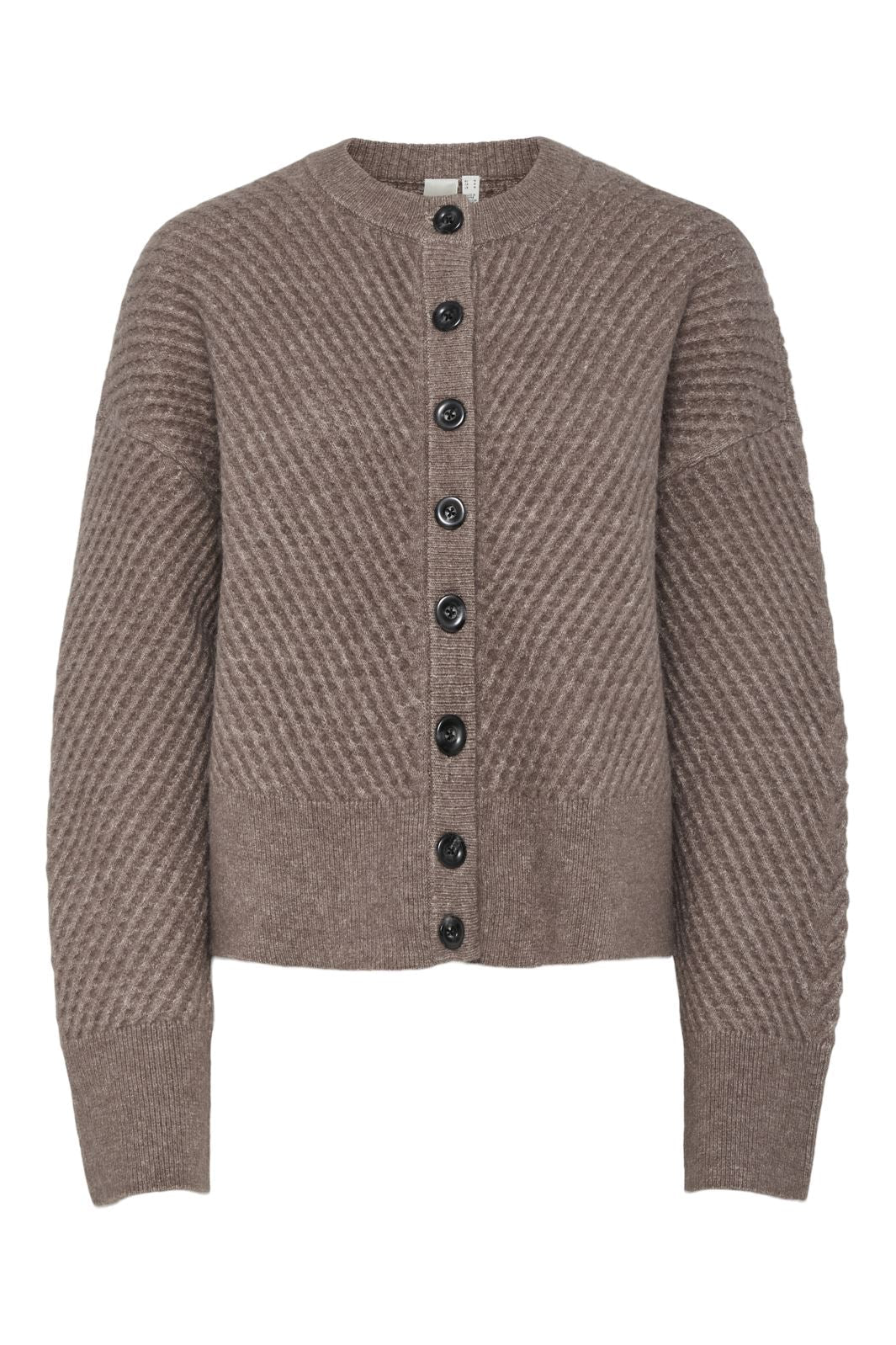 Y.A.S - Yastapena Ls Knit Cardigan - 4675048 Deep Taupe